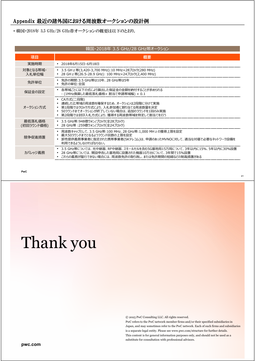 第55回 26GHz帯における価額競争による周波数割当 資料スライド 10枚目