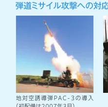 地対空誘導弾PAC-3の発射シーンを捉えた写真