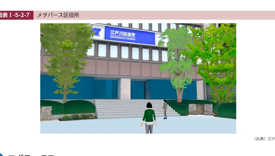 メタバース区役所のイラスト