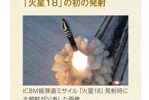 ICBM級弾道ミサイル「火星18」発射時の北朝鮮が公表した画像