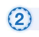 数字の2が入った円形のアイコン