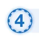 数字の4が入った円形のアイコン