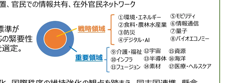 戦略領域と重要領域の概念図