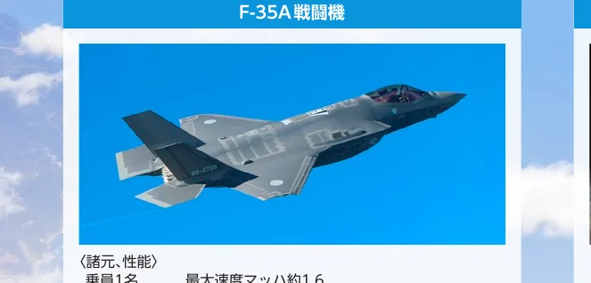 F-35A戦闘機が青空を飛んでいる写真