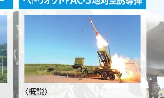 PAC-3地対空誘導弾の発射シーン