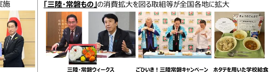 「三陸・常磐もの」の消費拡大を図る取組等が全国各地に拡大