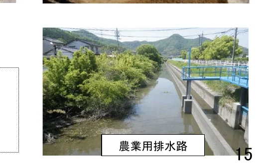 農業用排水路の写真