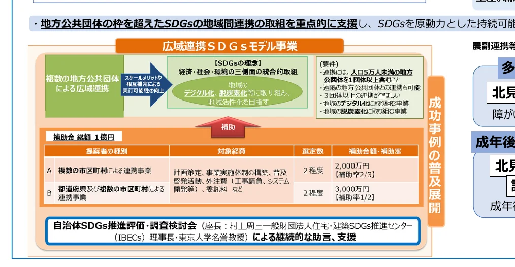 広域連携SDGsモデル事業の概念図