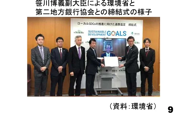 環境省と第二地方銀行協会との締結式の様子