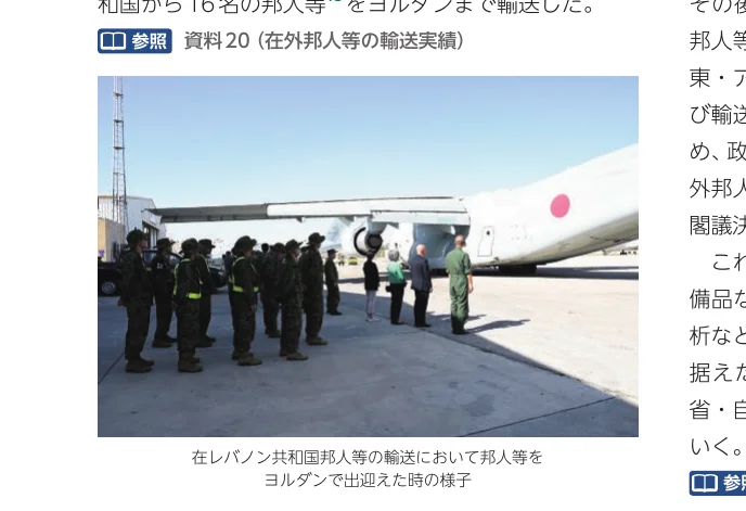軍人たちが飛行機の前で整列している写真