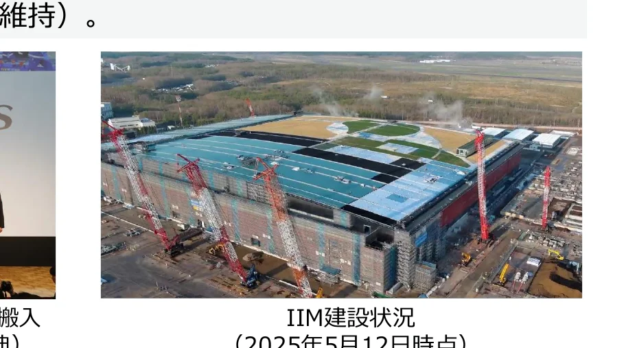 建設中の巨大な建物の空撮写真