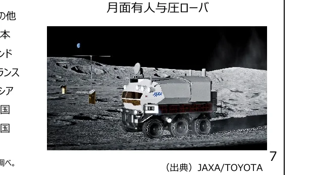 月面有人探査ローバーのイラスト