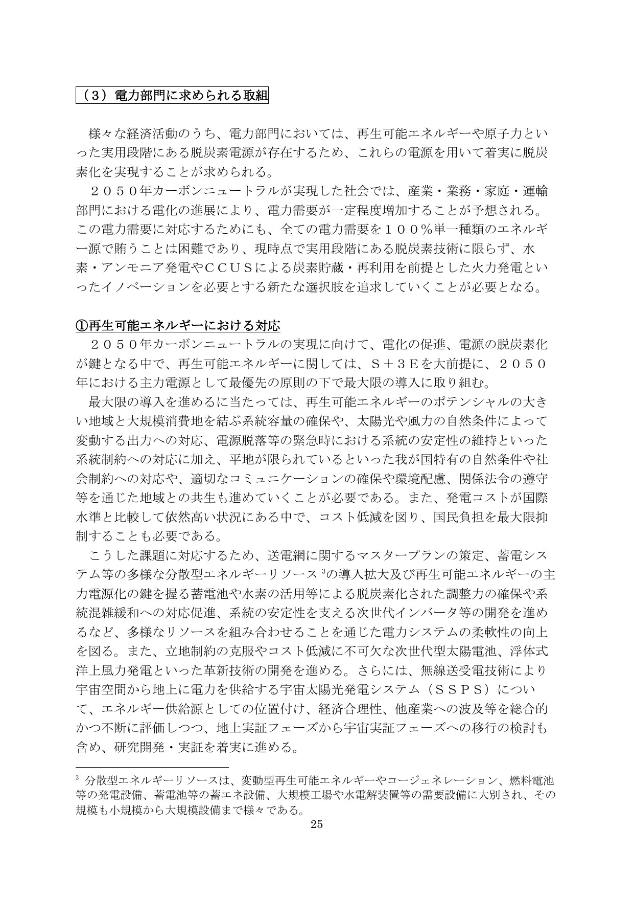 (3) 電力部門に求められる取組