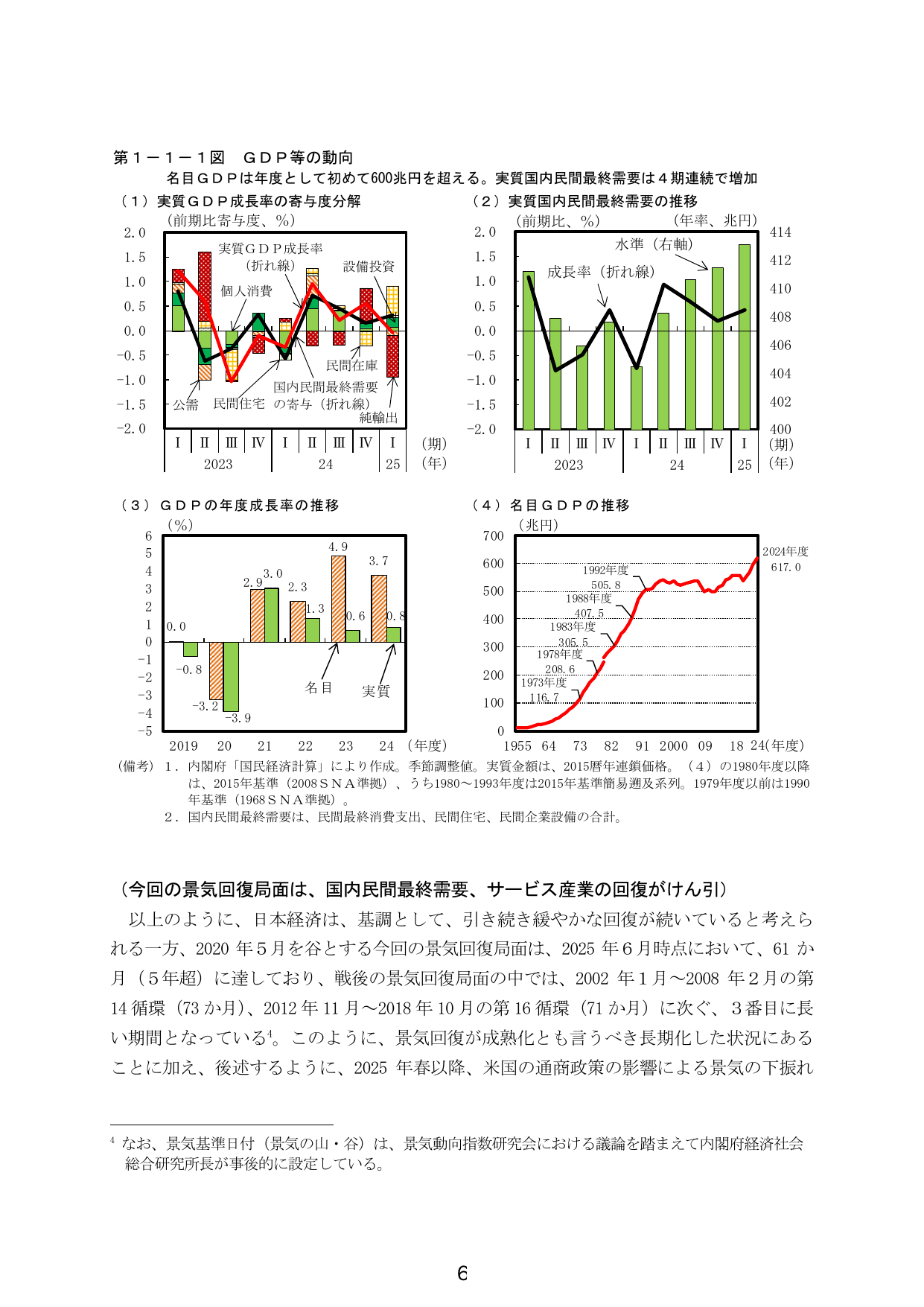 第１－１－１図 ＧＤＰ等の動向