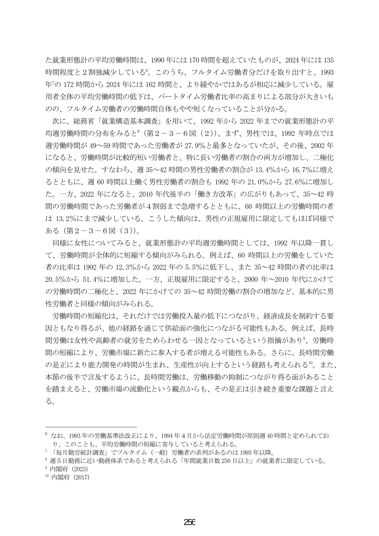 労働時間の短縮と労働市場への影響