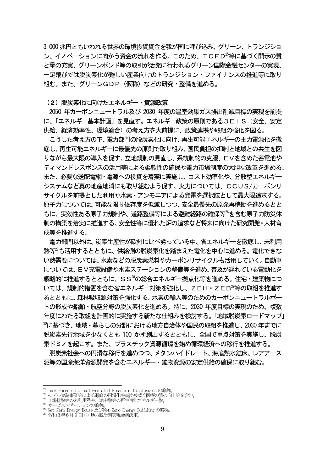 （2）脱炭素化に向けたエネルギー・資源政策