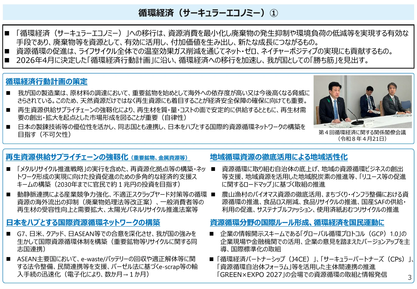 循環経済(サーキュラーエコノミー)①