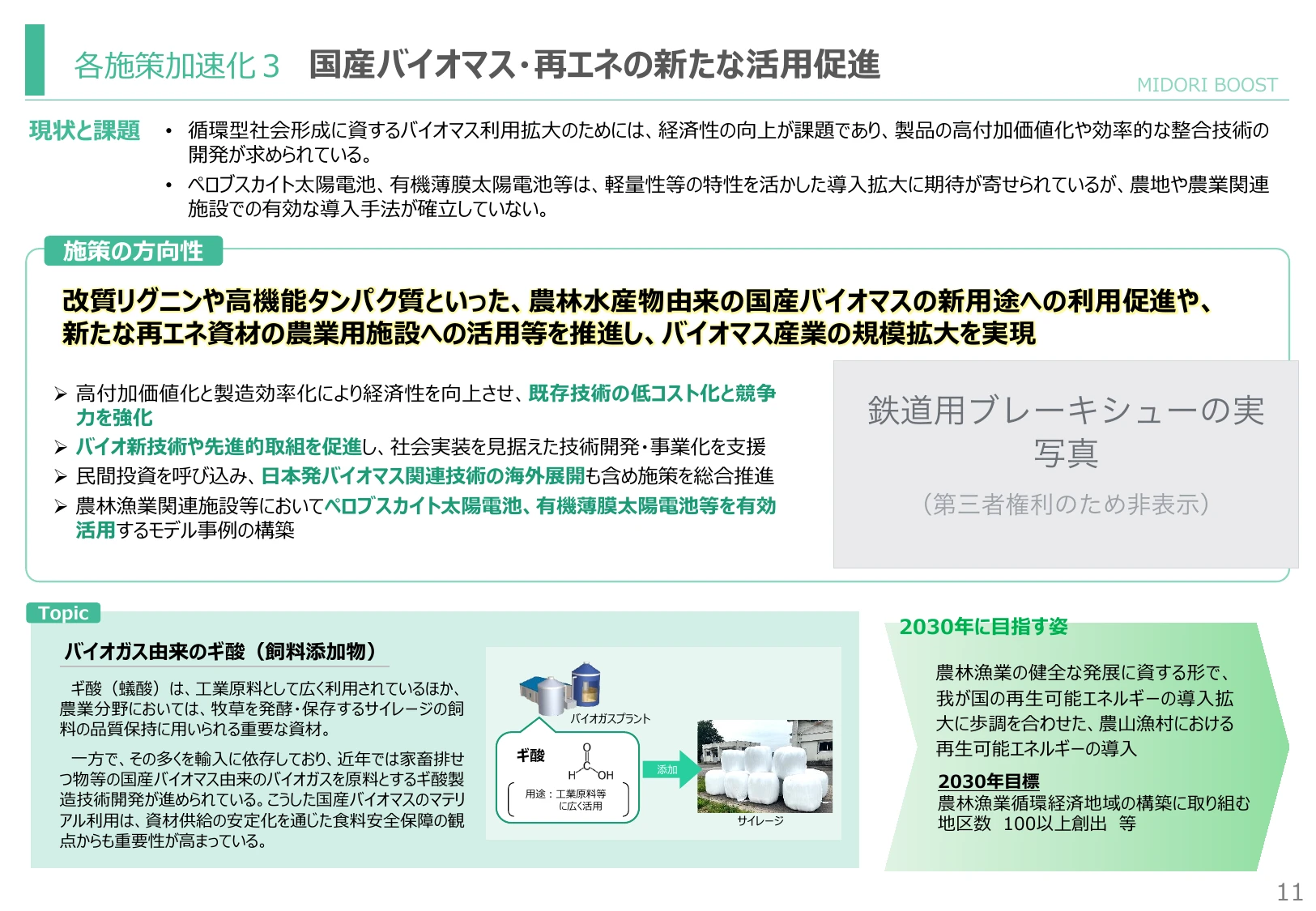 各施策加速化3 国産バイオマス・再エネの新たな活用促進