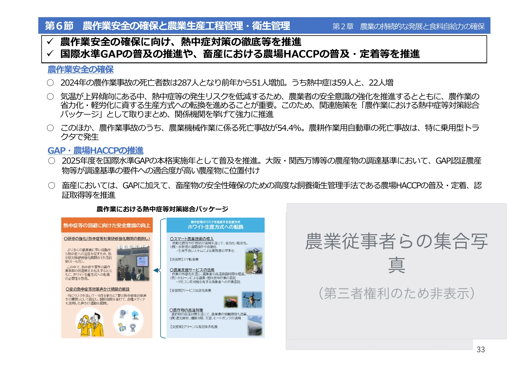 第6節 農作業安全の確保と農業生産工程管理・衛生管理