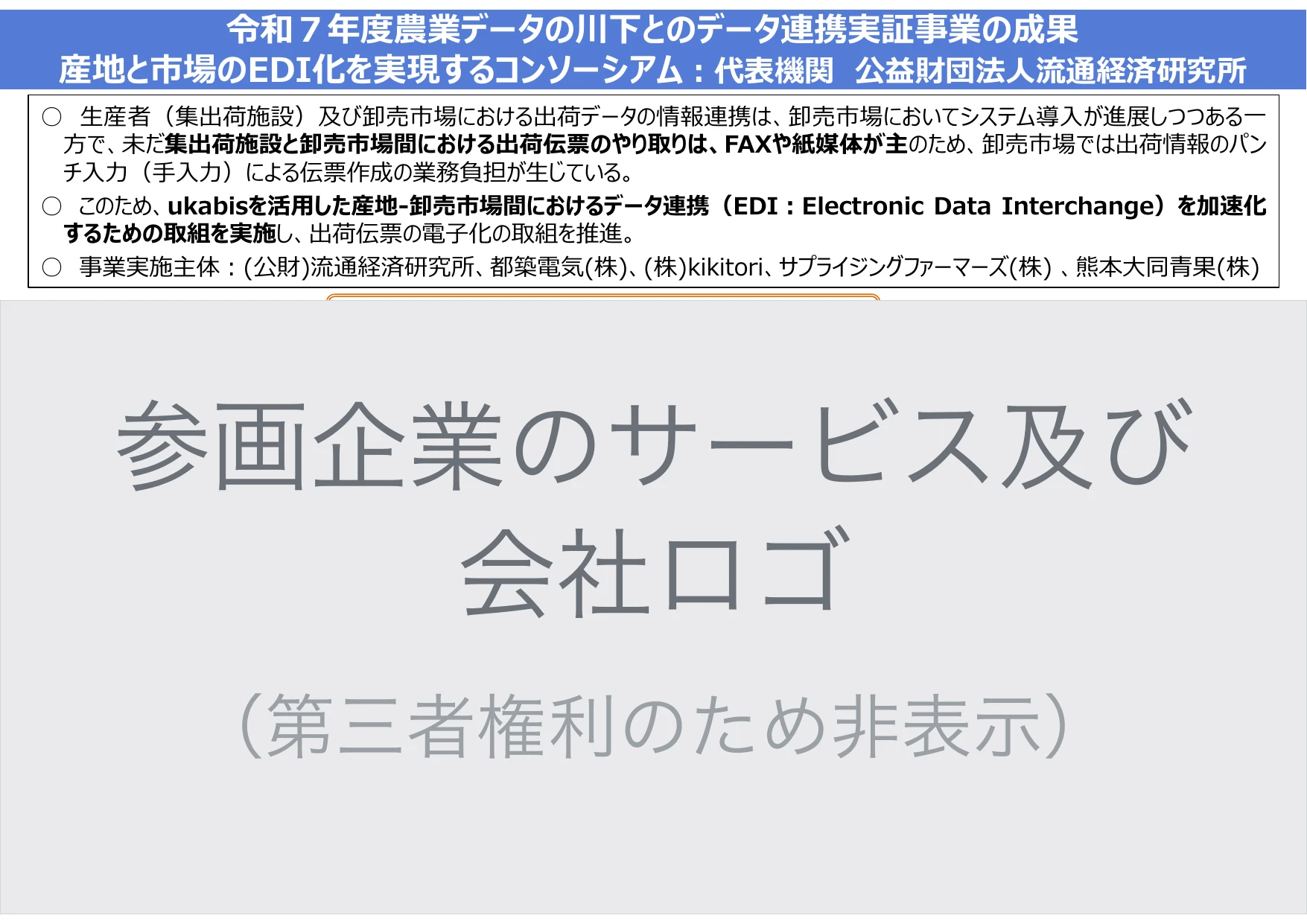 令和7年度農業データの川下とのデータ連携実証事業の成果