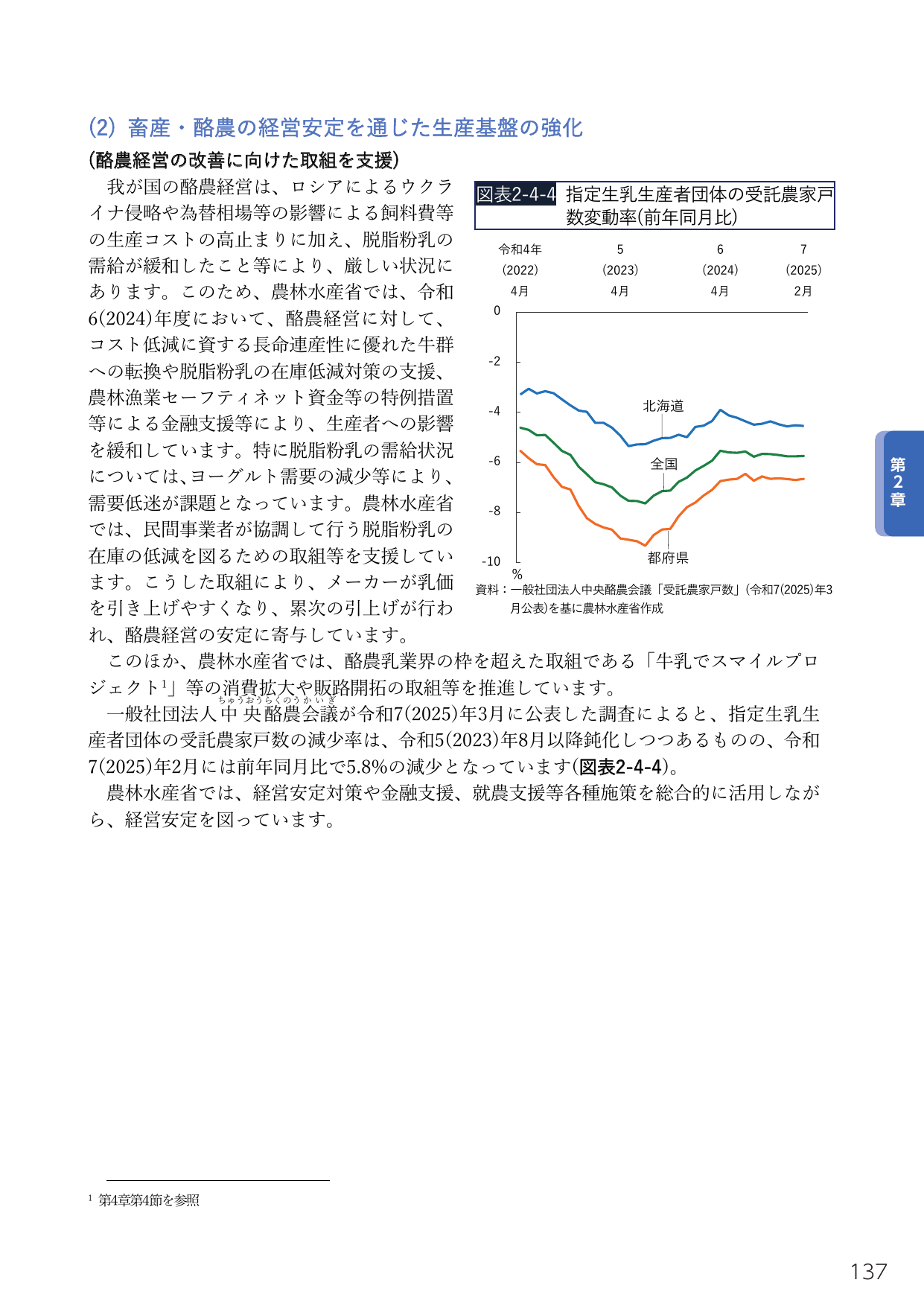 (2) 畜産・酪農の経営安定を通じた生産基盤の強化