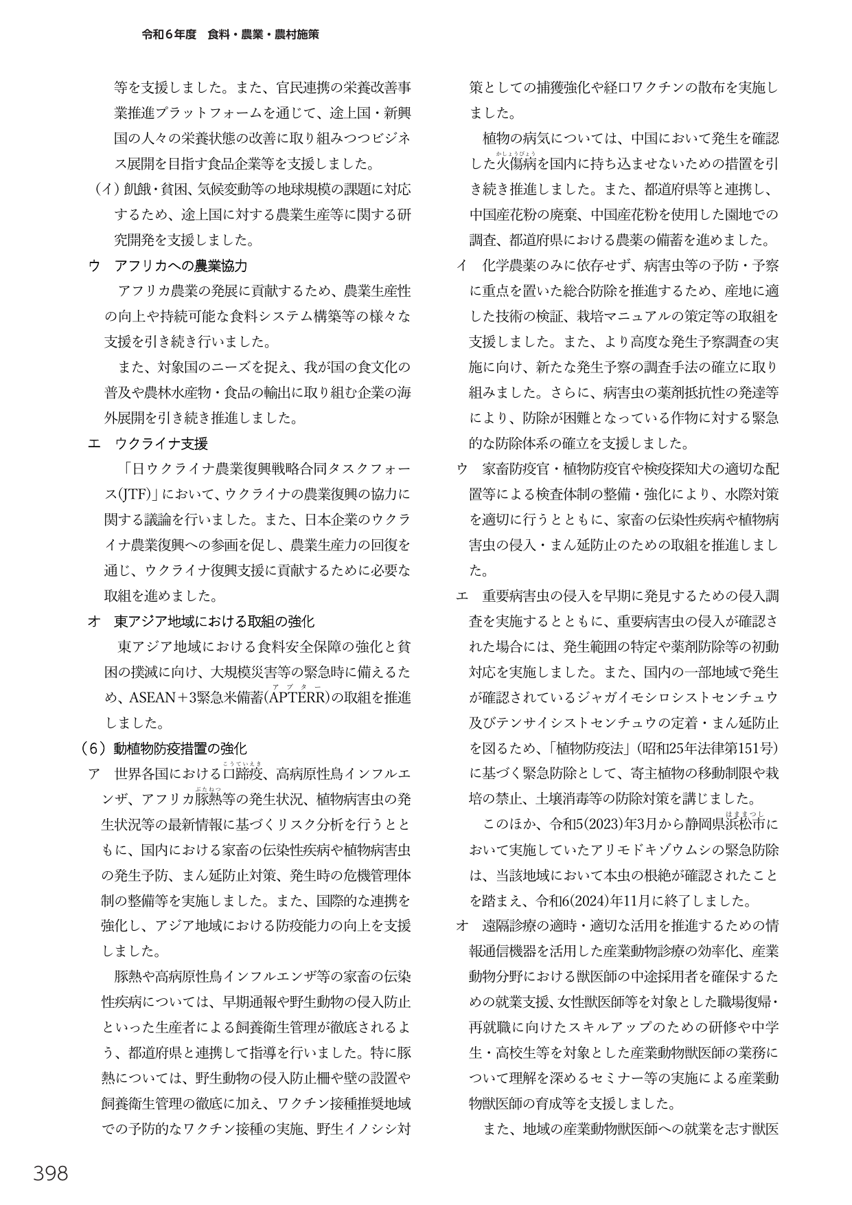 令和6年度 食料・農業・農村施策