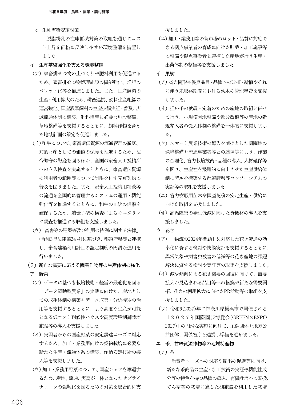 令和6年度 食料・農業・農村施策