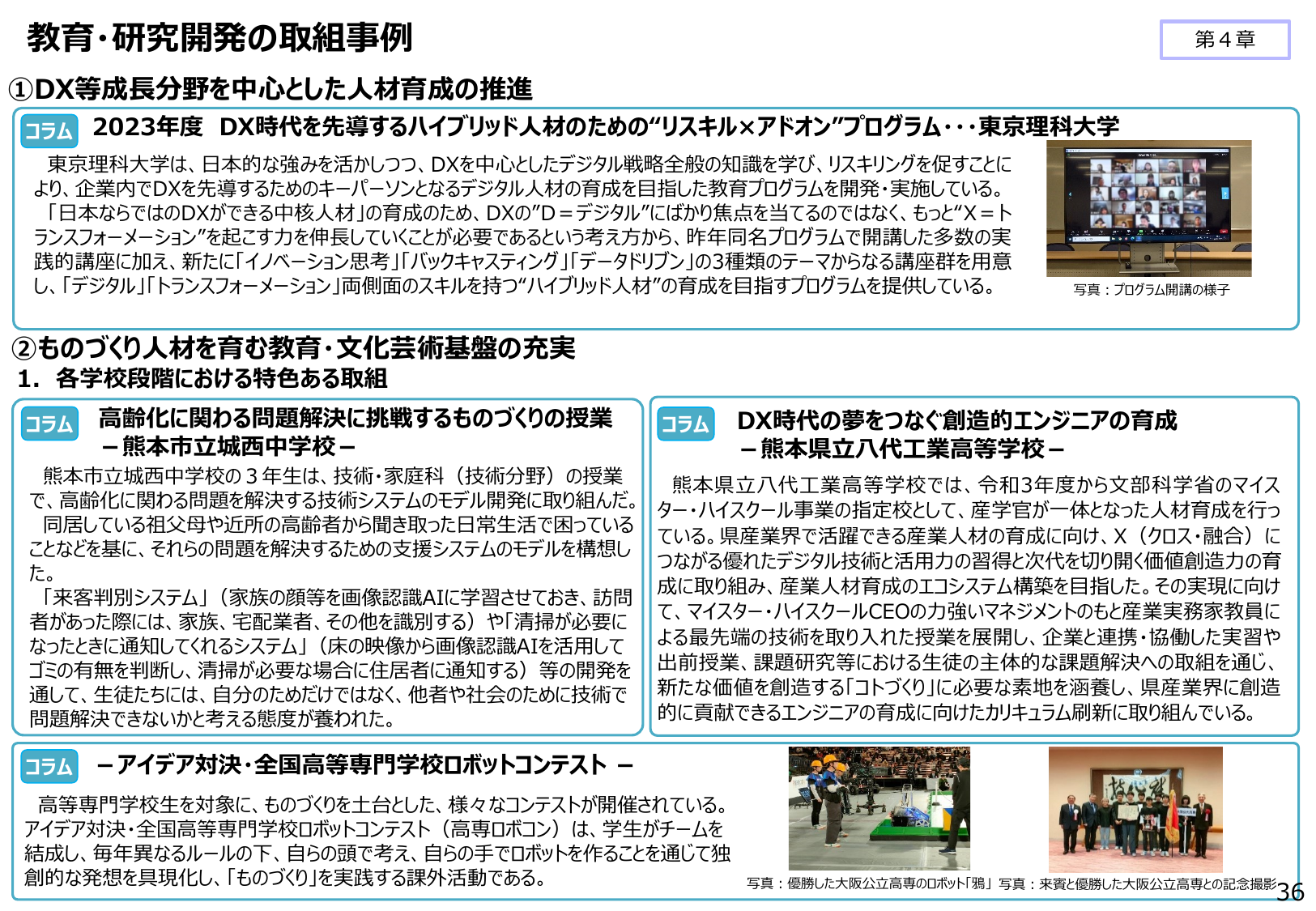 教育・研究開発の取組事例