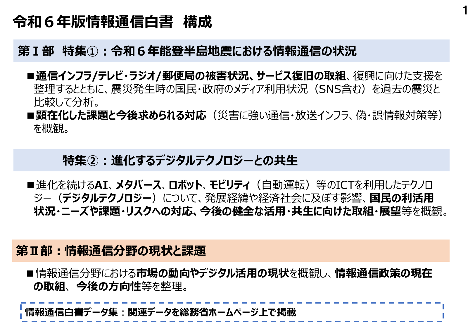 令和 6 年版情報通信白書 構成