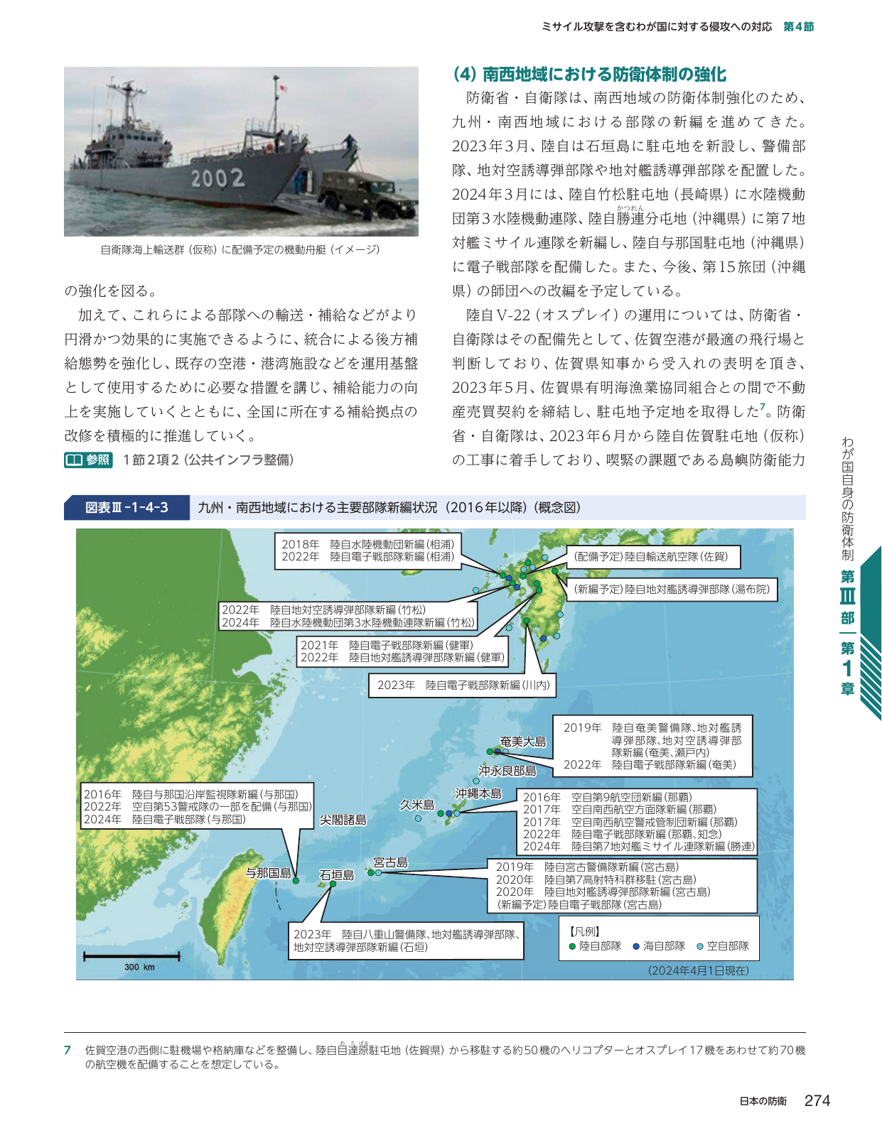 南西地域における防衛体制の強化