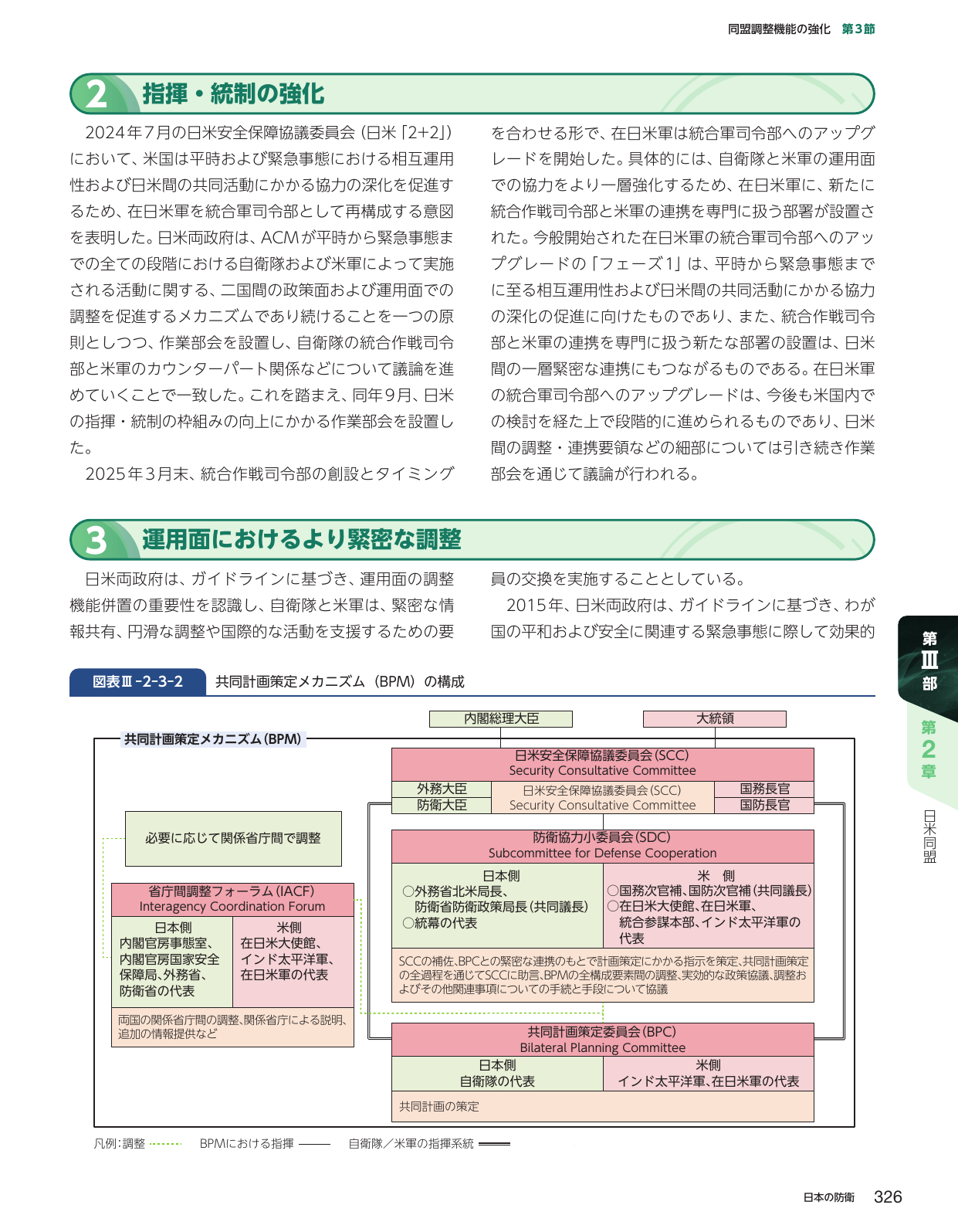 指揮・統制の強化および共同計画策定メカニズム（BPM）の構成