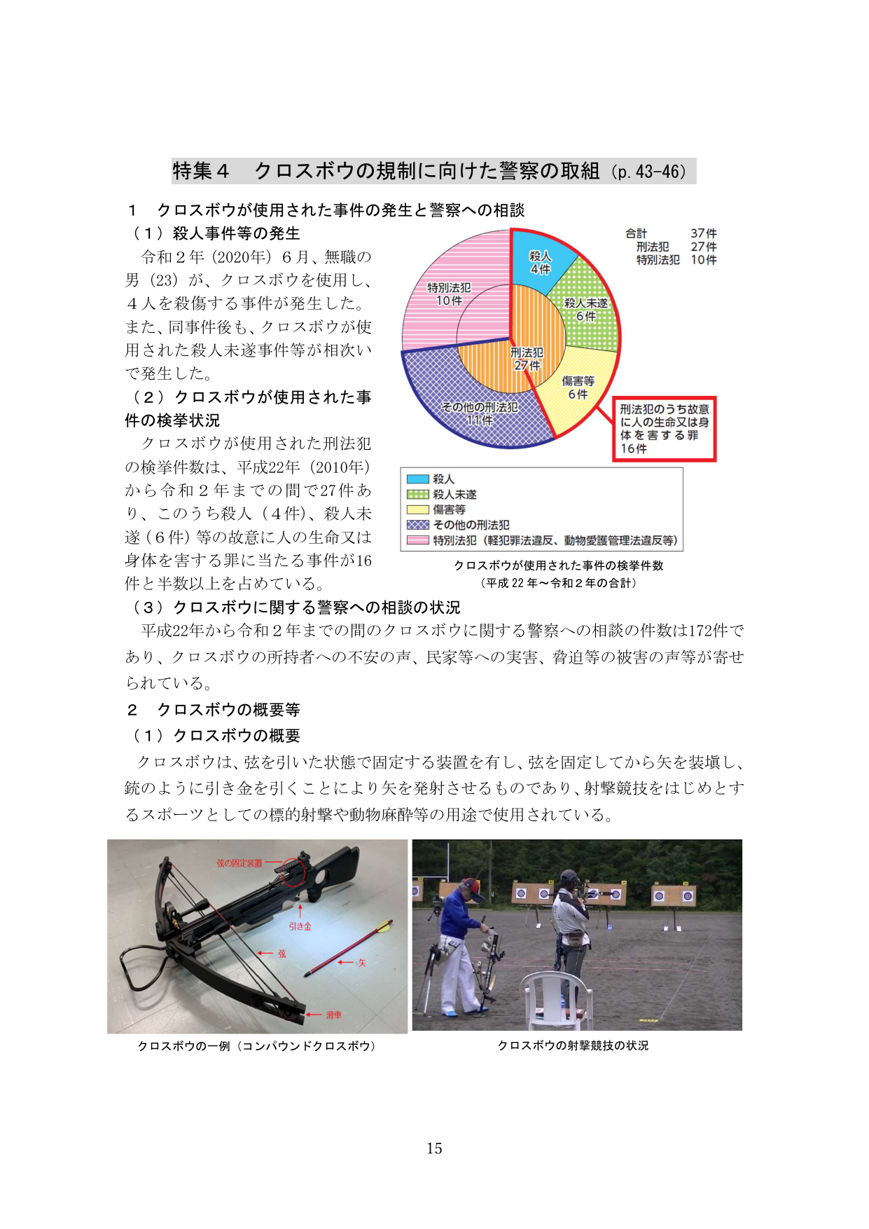 特集4 クロスボウの規制に向けた警察の取組 (p.43-46)