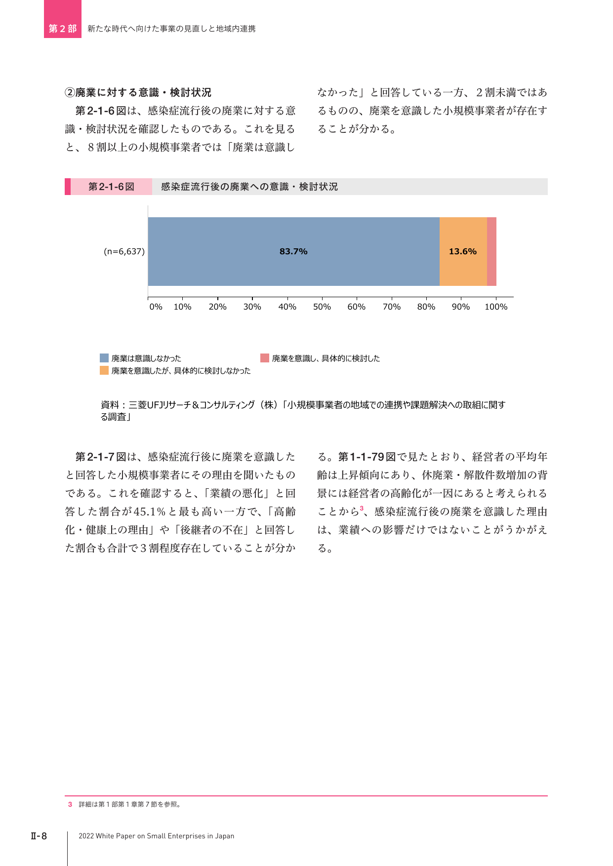 ②廃業に対する意識・検討状況